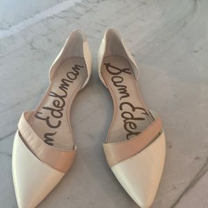 Size 8.5 Sam Edelman flats cream
